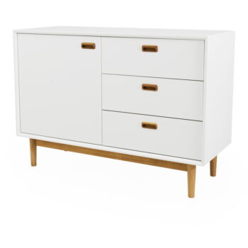Biela nízka komoda 114x80 cm Svea – Tenzo – Obrázok 2