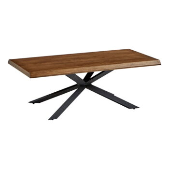 Hnedý konferenčný stolík s doskou v dubovom dekore 68x130 cm Arno – Unique Furniture