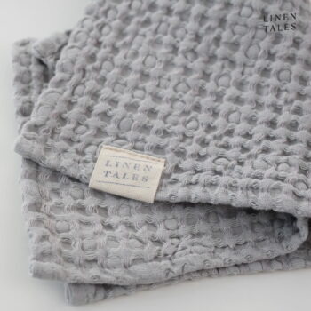 Svetlosivý uterák 50x70 cm Honeycomb - Linen Tales – Obrázok 2