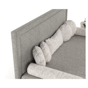 Sivá čalúnená jednolôžková posteľ 90x200 cm Scala – Maison de Rêve – Obrázok 9