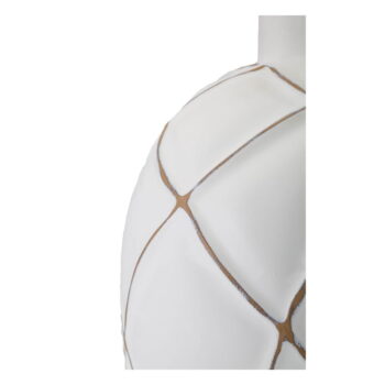 Stolová lampa s textilným tienidlom v bielo-krémovej farbe (výška 60 cm) Lines – Mauro Ferretti - Image 4