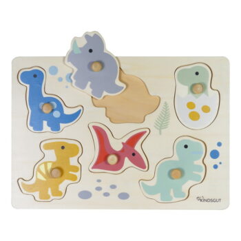 Drevené vkladacie puzzle (počet dielikov 6) Dinosaurs – Kindsgut - Image 8