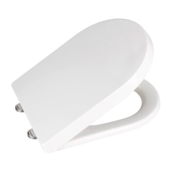 Biele WC sedadlo s jednoduchým zatváraním Wenko Calla, 47 × 35,5 cm - Image 2