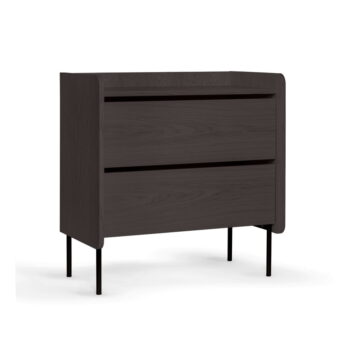 Čierna vysoká komoda v dekore duba 80x82 cm Wrap – Bonami Selection - Image 2