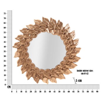 Nastenné zrkadlo ø 73 cm Glam Petal - Mauro Ferretti – Obrázok 5
