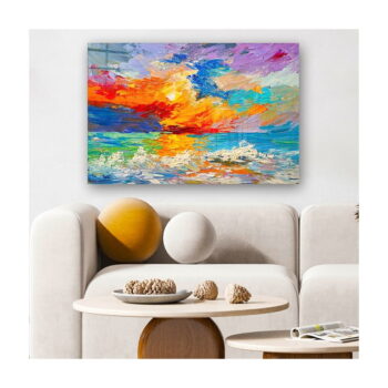 Sklenený obraz 70x50 cm Abstract Sunset - Wallity - Image 2