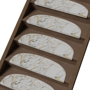 Biele nášľapy na schody v súprave 16 ks 20x65 cm Marble Art – Vitaus - Image 2