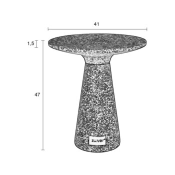 Ružový odkladací stolík vhodný do exteriéru Zuiver Victoria, ø 41 cm - Image 6