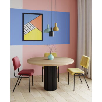 Okrúhly jedálenský stôl s doskou z dubového dreva ø 120 cm Flamingo – CustomForm - Image 2