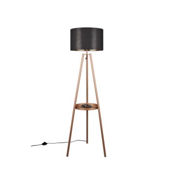 Hnedá stojacia lampa s poličkou (výška  152 cm) Colette – Trio - Image 5