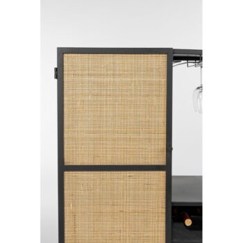 Čierna ratanová vinotéka na 8 fliaš, 80x100 cm Guuji - White Label - Image 6