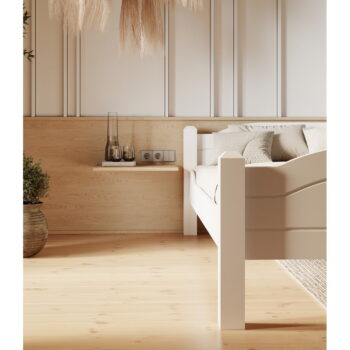 Biela dvojlôžková posteľ z borovicového dreva 180x200 cm Liva – Olivia Living – Obrázok 8