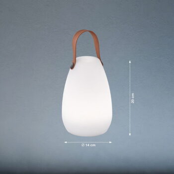 Bielo-hnedá LED stolová lampa (výška 20 cm) Ruby – Fischer & Honsel - Image 9