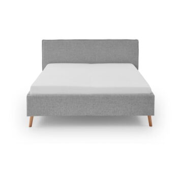 Svetlosivá čalúnená dvojlôžková posteľ s úložným priestorom s roštom 180x200 cm Riva – Meise Möbel – Obrázok 4