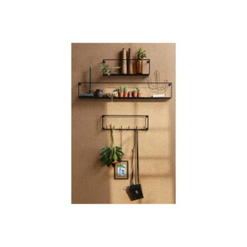 Čierna polica WOOOD Meert, dĺžka 100 cm - Image 7