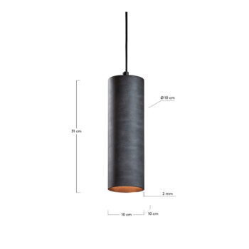 Čierne závesné svietidlo Kave Home Maude, výška 31 cm - Image 5