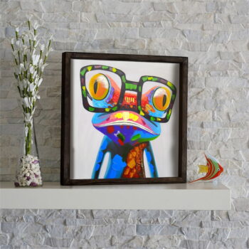 Dekoratívny zarámovaný obraz Frog, 34 × 34 cm – Obrázok 2