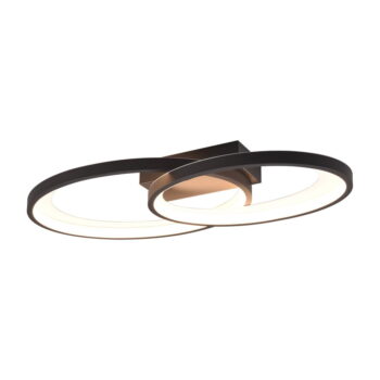 Čierno-biele LED stropné svietidlo 30x57 cm Malaga – Trio - Image 2