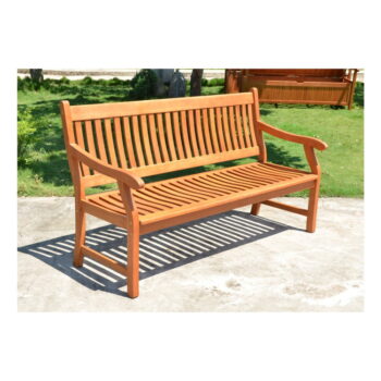 Hnedá drevená záhradná lavica New Jersey – Garden Pleasure - Image 2