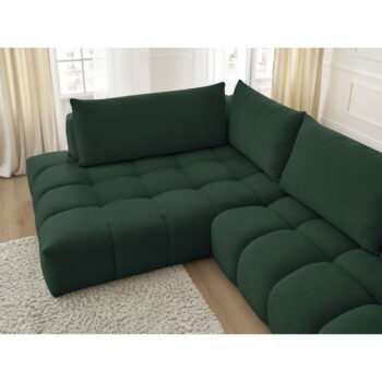 Tmavozelená rohová pohovka Everest – Bobochic Paris – Obrázok 2