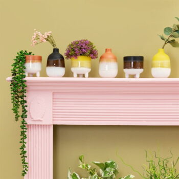 Oranžovo-biely kvetináč Sass & Belle Bohemian Home Mojave, ø 7,5 cm – Obrázok 2