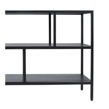 Čierny oceľový TV stolík 120x55 cm – Ixia – Obrázok 4