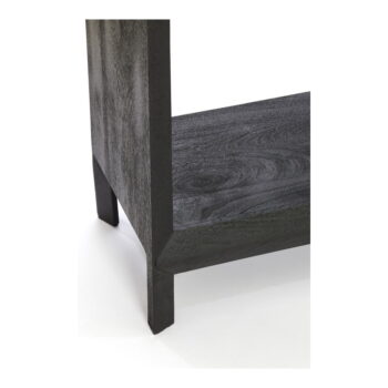 Čierna knižnica z masívneho dreva 95x190 cm Sondrio – Light & Living - Image 6