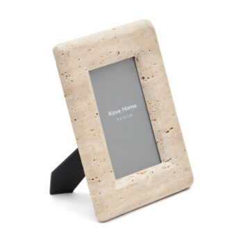 Béžový kamenný stojací rámček 23x18 cm Muire – Kave Home