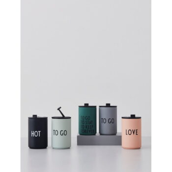 Oranžový/béžový termo hrnček 350 ml Love – Design Letters – Obrázok 4