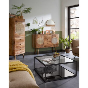 Čierny konferenčný stolík Kave Home Green Hill, 80 x 80 cm - Image 5