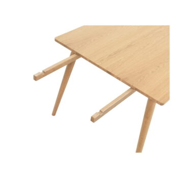 Rozkladací jedálenský stôl s doskou v dubovom dekore v prírodnej farbe 150x90 cm Barrali – Unique Furniture – Obrázok 6