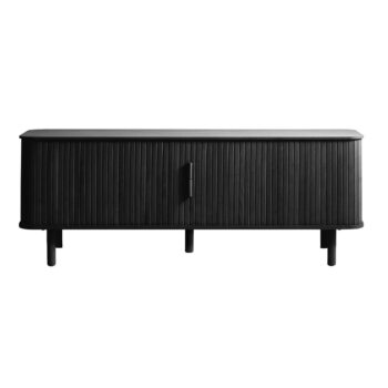 Čierny TV stolík v dekore duba 160x56 cm Cavo – Unique Furniture - Image 3