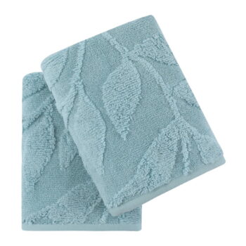 Tyrkysovomodré bavlnené uteráky v súprave 2 ks 50x90 cm Estela – Foutastic - Image 3