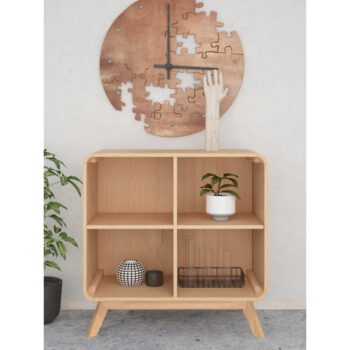 Knižnica v dekore duba v prírodnej farbe 75x75 cm Caitlin – Støraa - Image 3
