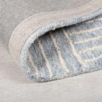 Svetlomodrý ručne tkaný vlnený koberec 80x150 cm Memphis Wool – Flair Rugs - Image 3
