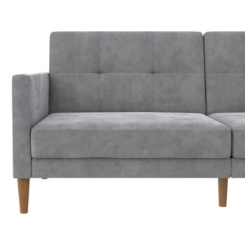 Svetlosivá zamatová rozkladacia pohovka 207 cm Lilly – Støraa - Image 5