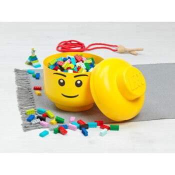 Žltý úložný box v tvare hlavy LEGO® Silly, ⌀ 16,3 cm - Image 3