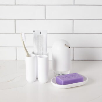 Biely plastový dávkovač mydla 230 ml Touch – Umbra - Image 7