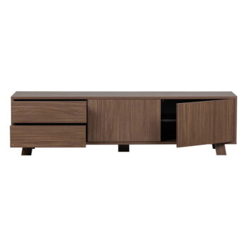 TV stolík v dekore orecha v prírodnej farbe 160x42 cm Seppe – WOOOD – Obrázok 2
