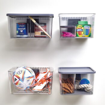 Vnútorný úložný box s vekom z recyklovaného plastu iD Wallspace – iDesign – Obrázok 2