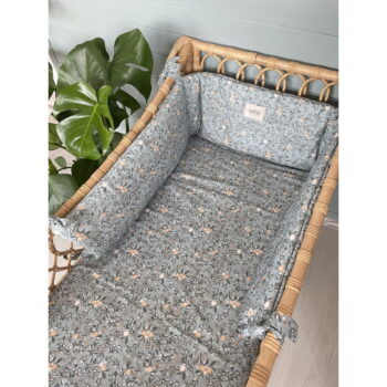 Mantinel do postieľky 210 cm Denim Lions - Malomi Kids – Obrázok 2