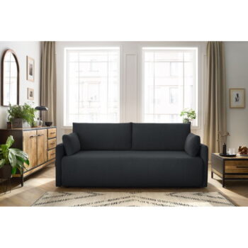 Tmavosivá menčestrová rozkladacia pohovka 211 cm Marcel – Bobochic Paris - Image 11