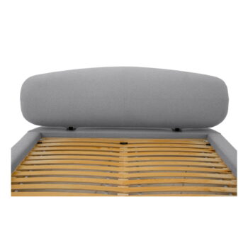 Sivá čalúnená dvojlôžková posteľ s roštom 180x200 cm Odette – Scandic – Obrázok 8