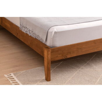 Jednolôžková posteľ zo smrekového dreva s roštom v tmavohnedo-prírodnej farbe 90x200 cm Venus – Kalune Design - Image 5