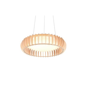 LED závesné svietidlo v bielej a prírodnej farbe ø 60 cm Monte – Trio - Image 3