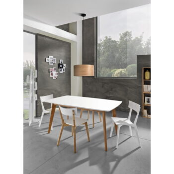 Jedálenský stôl s bielou doskou 90x160 cm Kyra – Tomasucci - Image 4