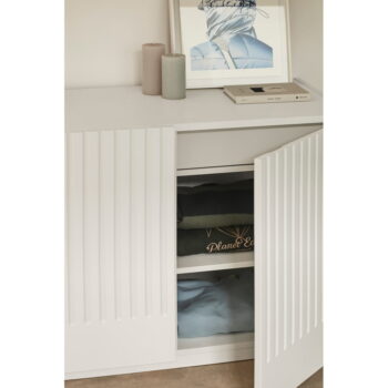 Biela nízka komoda 100x70 cm Doric – Teulat - Image 6