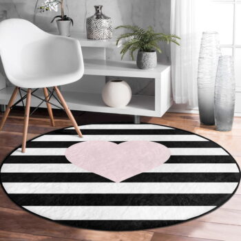 Čierno-biely detský koberec ø 100 cm Comfort – Mila Home - Image 5