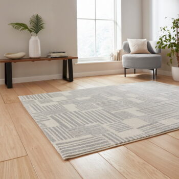 Svetlosivý koberec 80x150 cm Blocks – Catherine Lansfield – Obrázok 3