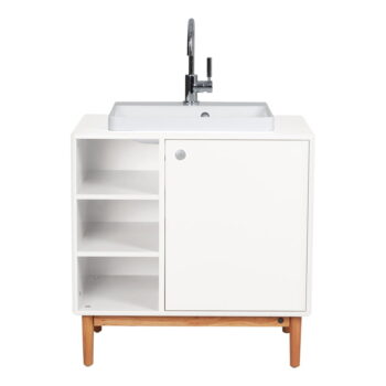 Biela závesná skrinka s umývadlom bez batérie 80x62 cm Color Bath – Tom Tailor – Obrázok 5